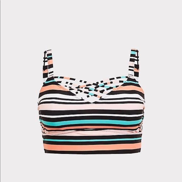 Torrid Multi Stripe Wireless Bikini Top - Picture 3 of 7